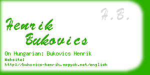 henrik bukovics business card